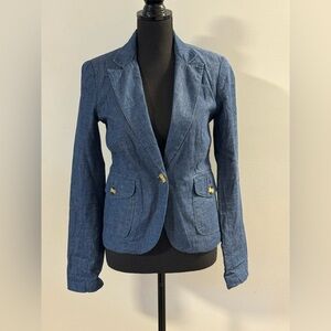 Sanctuary Classic Blue Blazer 100% cotton XS